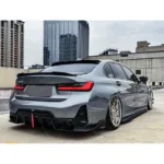 Fits BMW 3 Series G20 LCI 330i M-Sport 2023-2024 Gloss Black Rear Diffuser with LED Light - Image 4