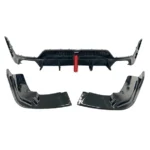 Fits BMW 3 Series G20 LCI 330i M-Sport 2023-2024 Gloss Black Rear Diffuser with LED Light - Image 9
