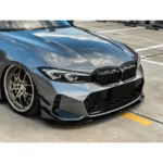 For 2023-2024 BMW 3 Series G20 LCI Gloss Black Front Bumper Lip Spoiler - Image 8