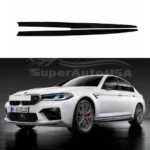 For 2017-2023 BMW 5 Series G30 M5 Sedan Gloss Black Side Skirt Extension Spoiler - Image 3