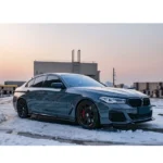 Fits 2021-2023 BMW 5 Series G30 530i 540i M550i M-Sport Gloss Black Front Lip Spoiler - Image 8