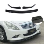 Fit 2008-2013 Infiniti G37 Front Bumper Splitter Spoiler Lip (Carbon Fiber Print)