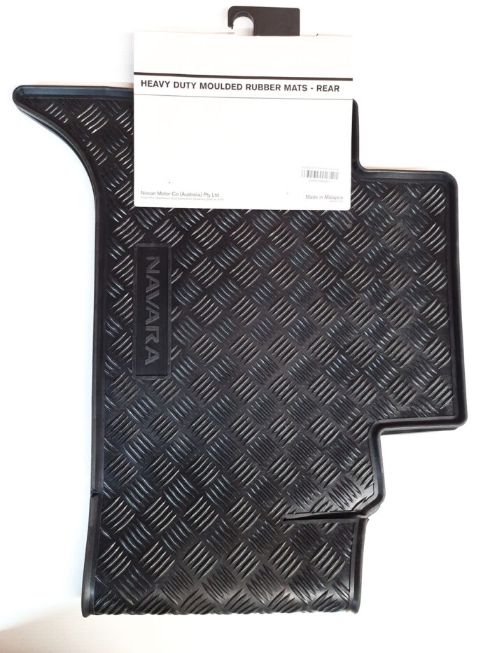 Mat Set Rear Rubber For Nissan Navara D21 DC G4900JRRR6AU Genuine Spain Built - Image 1