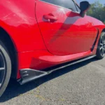 Fits 2022-2024 Toyota GR86 BRZ Black PU Side Body Skirts Extension - Image 2