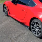 Fits 2022-2024 Toyota GR86 BRZ Black PU Side Body Skirts Extension - Image 12