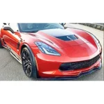 For 2014-2019 Corvette C7 Z06 Stage 3 Front Lip Splitter + Side Winglets Gloss Black - Image 8