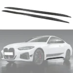 Fits 2021-2024 BMW 4 Series G22 G23 430i Gloss Black Side Skirts - Image 7