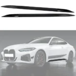 Fits 2021-2024 BMW 4 Series G22 G23 430i Gloss Black Side Skirts