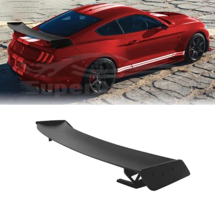 Fit 2015-2023 Mustang GT500 Rear Trunk Spoiler Wing (Unpainted / Matte Black)