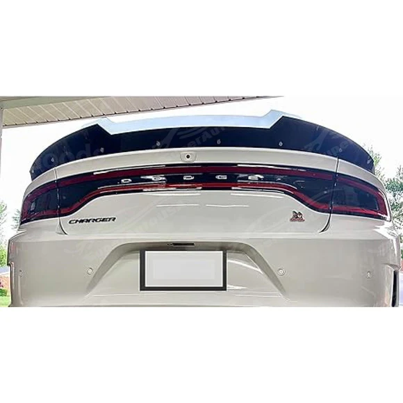 Fit 2015-2023 Dodge Charger Gloss Black Rear Wickerbill Spoiler Add-on Decklid Flap - Image 10