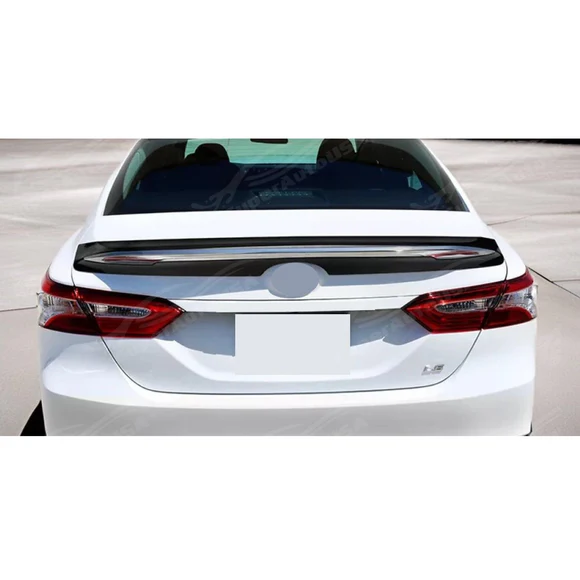 Fit 2018-2024 Toyota Camry Gloss Black with Chrome Trim Rear Trunk Spoiler Wing - Image 10