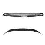 Fit 2018-2024 Toyota Camry Gloss Black with Chrome Trim Rear Trunk Spoiler Wing - Image 8