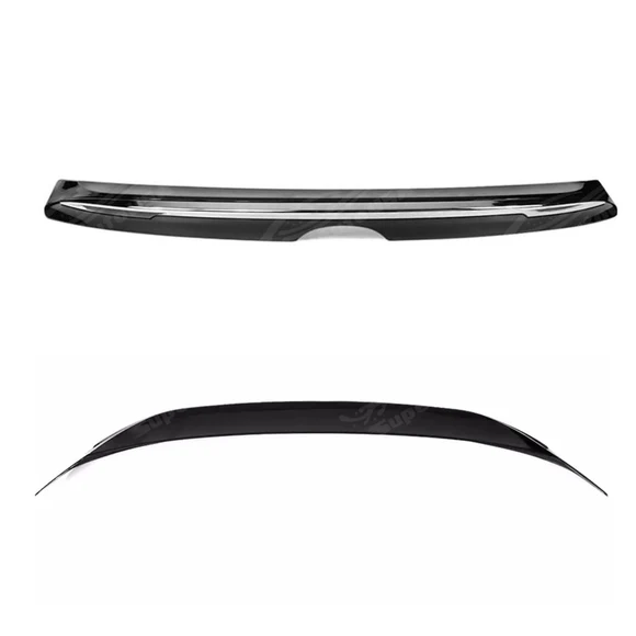 Fit 2018-2024 Toyota Camry Gloss Black with Chrome Trim Rear Trunk Spoiler Wing - Image 8