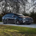Front Grille with Upper Molding Trim for 2012–2014 Acura TL OE Style Gloss Black - Image 4
