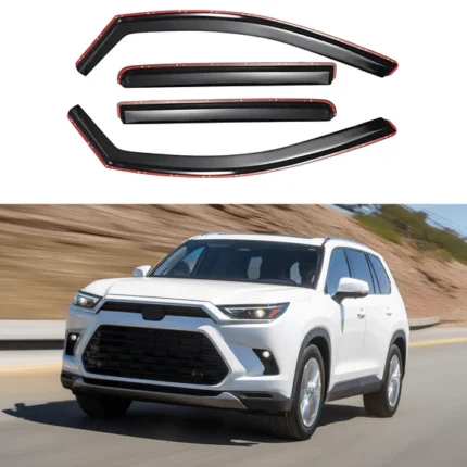 Fits 2024-2025 Toyota Grand Highlander In-Channel Window Visors Rain Guards