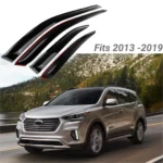For Hyundai Grand Santa Fe XL 2013-2019 OE Style Vent Window Visors Rain Sun Wind Guards Shade Deflectors - Image 3