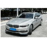 Fit 2019-2021 BMW G30 5 Series Front Bumper Lip Spoiler (Gloss Black) - Image 3