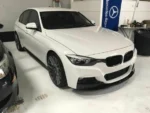 Fits 2012-2018 BMW F30 3 Series M Style Front Bumper Lip Body Kit Gloss Black 2pcs - Image 3