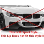 Fits 2013-2018 BMW F30 F31 3 SERIES Sedan Base Front Bumper Lip Spoiler (Carbon Fiber Print) - Image 5