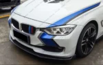 Fits 2013-2018 BMW F30 F31 3-SERIES Sedan Base Front Bumper Lip (Gloss Black) - Image 6