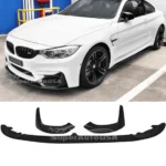 Fits 2015-20 BMW F80 M3 F82 F83 M4 CS Style Front Lip Spoilers & Splitter Kit (Gloss Black) - Image 6
