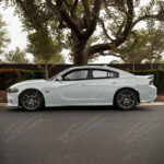 Fit 2011-2025 Dodge Charger SRT Style Matte Black Side Skirts Extension kit - Image 8