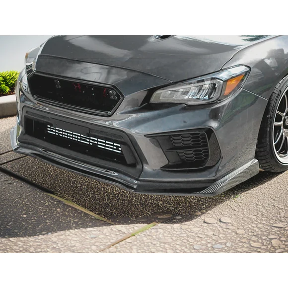 Real Carbon Fiber Front splitter Lip 1pc for Subaru WRX CS Style 2018-2021 - Image 2