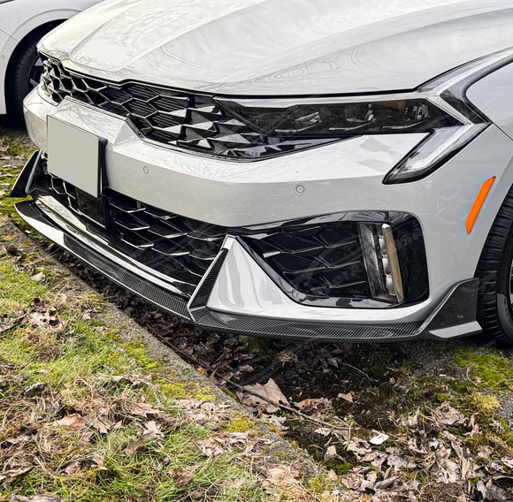 Fits KIA K5 2025+ Real Carbon Fiber Front Splitter Lip Spoiler Lower Bumper Lip - Image 3