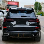 Fits 2019-2024 BMW X5 G05 Gloss Black Rear Diffuser Bumper lip with LED Break Light & Corner Splitters - Image 3