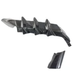 Real Carbon Fiber Rear Bumper Lower Diffuser Lip Fits Honda Civic Type R Fk 8 (5pcs) 2017-2021 - Image 2