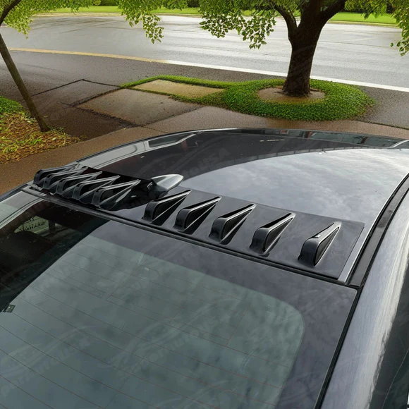 Fits Acura TSX 2004-2008 Rear Shark Fin Roof Trunk Car Vortex Generator Gloss Black Spoiler Wing - Image 9