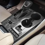 Fits 2020-2025 Toyota Highlander Gear Box Shift Cup Holder Cover (Carbon Fiber Print) - Image 3