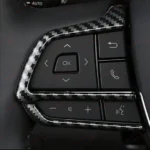 Fits Toyota Highlander 20-24 Carbon Fiber Print Steering Wheel Control Panel Cover Trim - Image 9