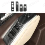 Fit 2020-2024 Toyota Highlander Interior Window Switch Panel Trim (Carbon Fiber Print) - Image 4