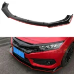 Fit Honda Civic Sedan 2017-2021 Red Trim Performance Front Bumper Lip