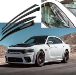 Fit 2011-2021 Dodge Charger Out-Channel Vent Window Visors Rain Sun Wind Guards Shade Deflectors