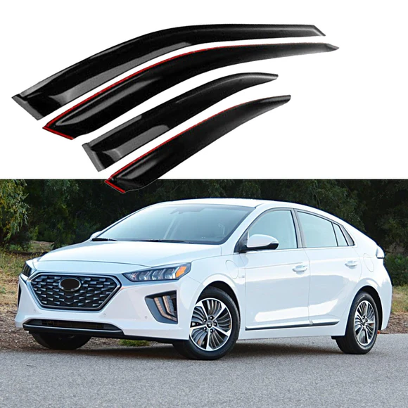 IONIQ-16-20-OEJDM.webp For Hyundai Ioniq 2016-2020 Out-Channel Vent Window Visors Rain Sun Wind Guards Shade Deflectors - Image 1