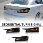 Fits 2006-2012 Lexus IS250 350 Full LED Tail Lights Sequential Assembly - Image 7