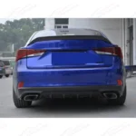 Fits 2013-20 Lexus IS300 IS350 Shark Curved Gloss Black Rear Bumper Diffuser - Image 3