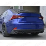 Fits 2013-20 Lexus IS300 IS350 Shark Curved Gloss Black Rear Bumper Diffuser - Image 11