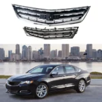 Fits Chevrolet Impala 2014-2020 Chrome Trim Front Upper & Lower Grill/Grille Set 2Pc