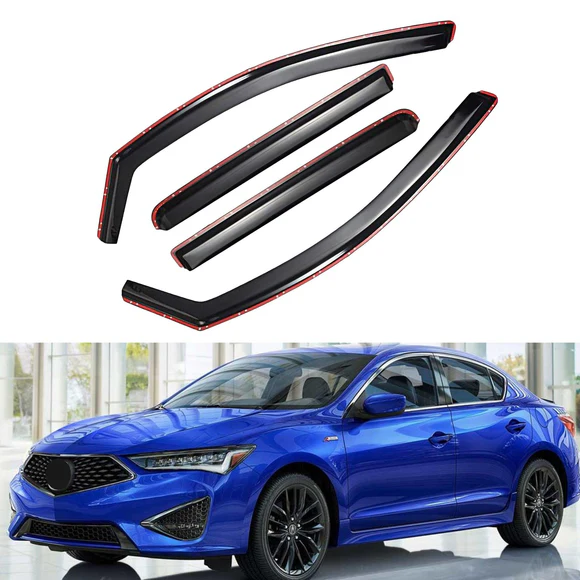 Fit 2016-2022 Acura ILX In-Channel Rain Guard Side Window Visor Vent Deflectors - Image 13