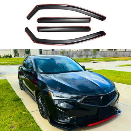 Fit 2016-2022 Acura ILX In-Channel Rain Guard Side Window Visor Vent Deflectors
