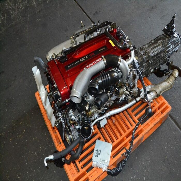 JDM NISSAN SKYLINE GTR RB26DETT TWIN TURBO ENGINE , R34 GTR BNR34 MOTOR RB26 - Image 1