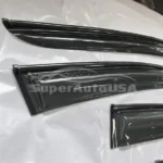 Fit 2016-2022 Honda Pilot Carbon Fiber & 3D Mugen Style Trim Vent Window Visors Rain Sun Wind Guards Shade Deflectors - Image 2