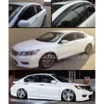 Fit 2008-2017 Mitsubushi Lancer Dark Smoke JDM Style Window Visors - Image 6