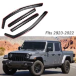 Fit 2020-2025 Jeep Gladiator In-Channel Vent Window Visors Rain Sun Wind Guards Shade Deflectors - Image 3