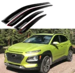 For Hyundai Kona 2018-2023 Out-Channel Vent Window Visors Rain Sun Wind Guards Shade Deflectors