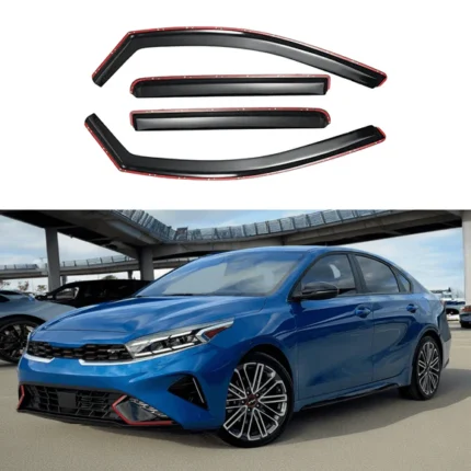 Fits 2019-2025 Forte In-Channel Vent Window Visors Rain Guards Shade Deflectors