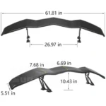 Fit Subaru WRX STI GT Lambo Style Rear Trunk Wing Spoiler (Gloss Black) - Image 6